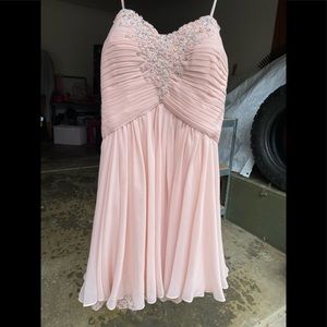 Strapless Beaded Homecoming Dress